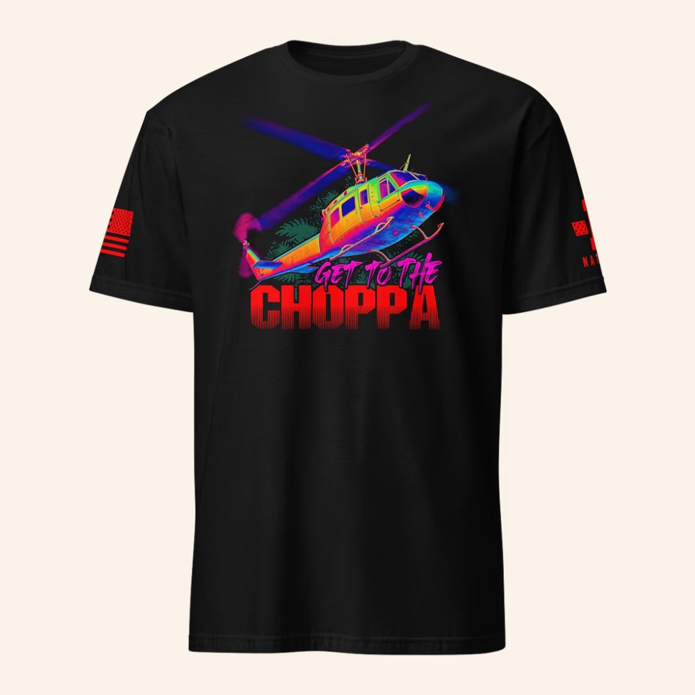1 Nation Design Merch Get To The Choppa T-Shirt Patriotic Gifts For Him - GypsysystersGift