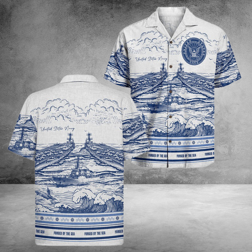 US Navy 250th Years Of Service Hawaiian Shirt United States Unique Gifts Ideas For Girlfriend