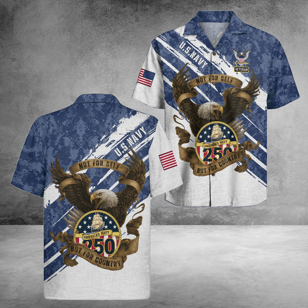 US Navy 250Th Years Of Service Hawaiian Shirt Not For Self But For Country Gifts For Him