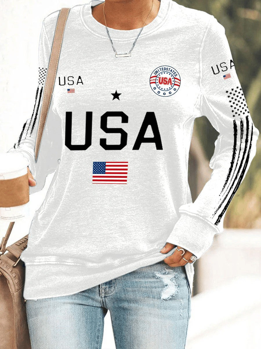 US 250th Anniversary Sweatshirt Womens USA Patriotic Apparel 4th July Merch