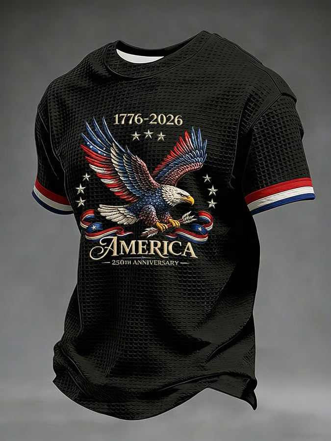1776 2026 America Eagle Flag 250th Anniversary T-Shirt Patriotic Independence Best Gift For Veterans Day