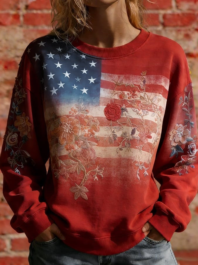 Women's American 250th Anniversary Sweatshirt Fourth Of July Clothes Gift For Her