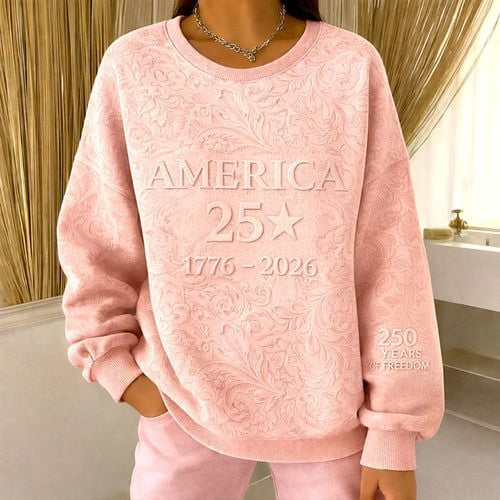 Women's American 250th Anniversary Sweatshirt 250 Years Of Freedom Clothes Gift For Her