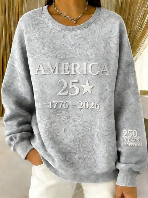 Women's American 250th Anniversary Sweatshirt 250 Years Of Freedom Clothes Gift For Her
