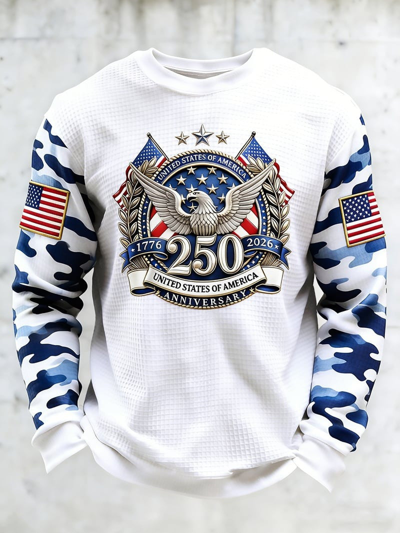 250 United States Of America Anniversary Long Sleeve Shirt 4Th Of July Apparel Gift For Him