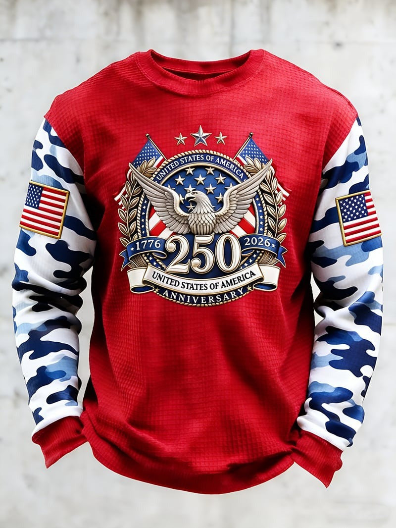 250 United States Of America Anniversary Long Sleeve Shirt 4Th Of July Apparel Gift For Him