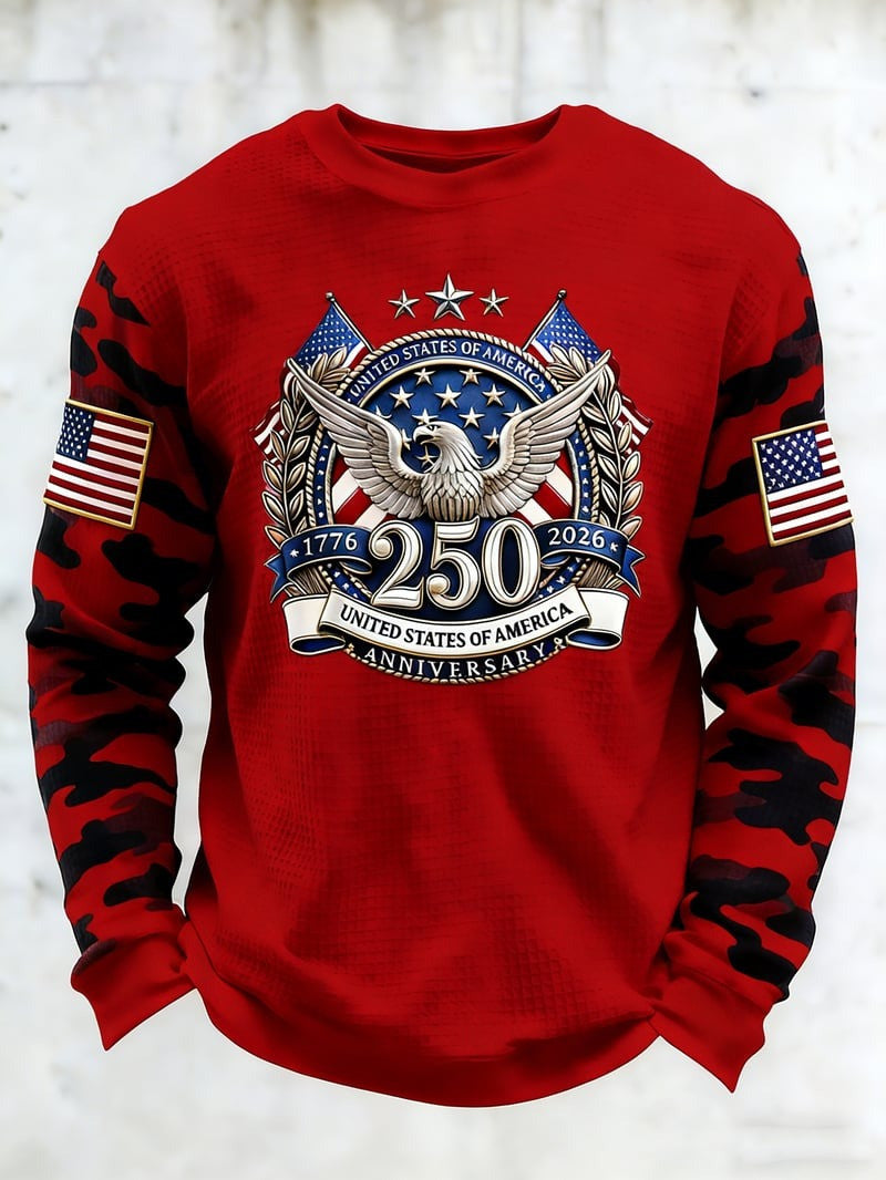250 United States Of America Anniversary Long Sleeve Shirt 4Th Of July Apparel Gift For Men