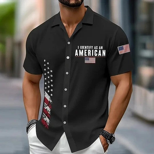 Men's 250th Anniversary American Flag Hawaiian Shirt Independence Day Apparel Gift For Him