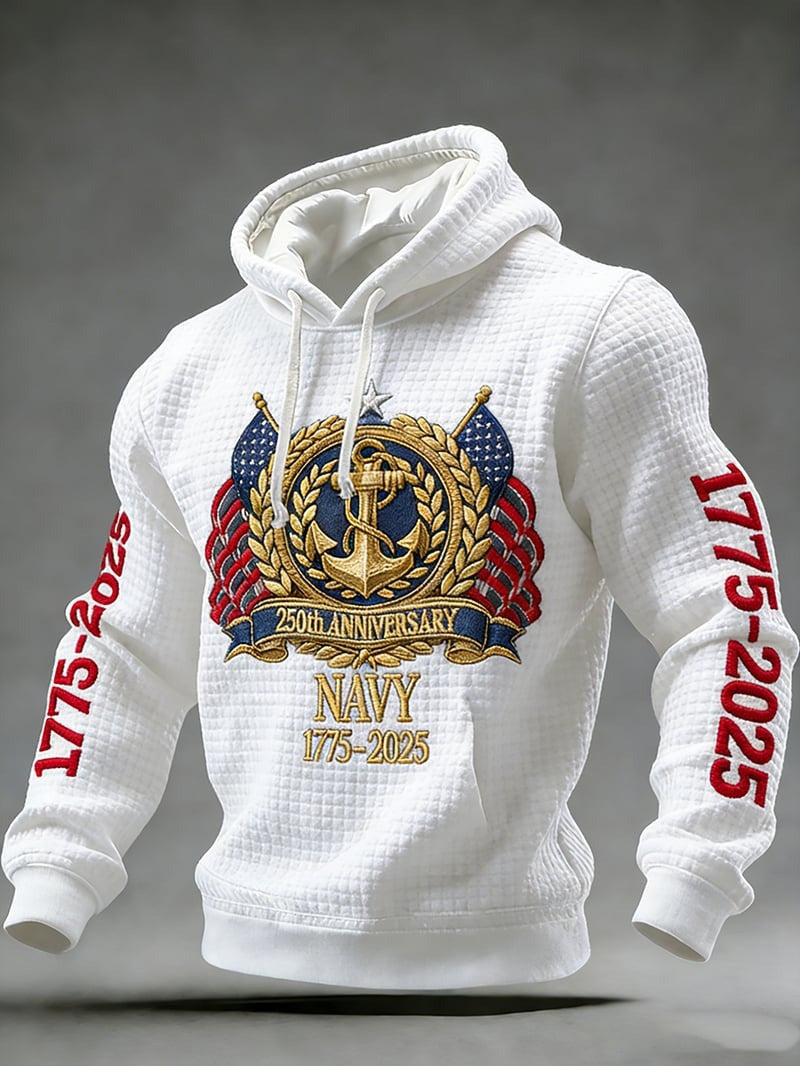 250Th Anniversary Navy Waffle Hoodie USA 1776 2026 Clothing Gift For Him