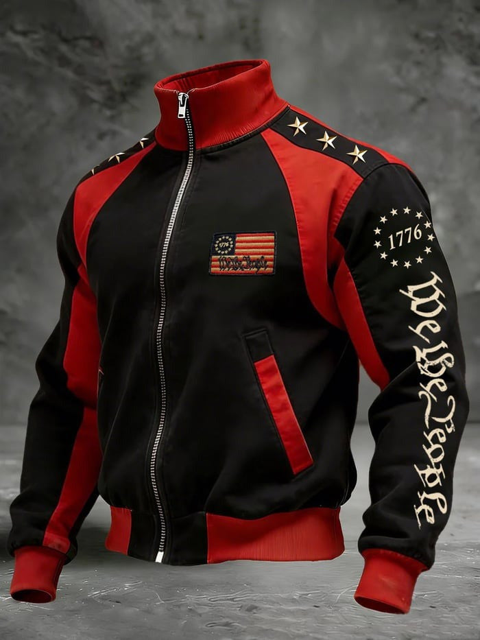 We The People 1776 2026 Collar Zip Jacket USA 250Th Anniversary Clothing Gift For Him