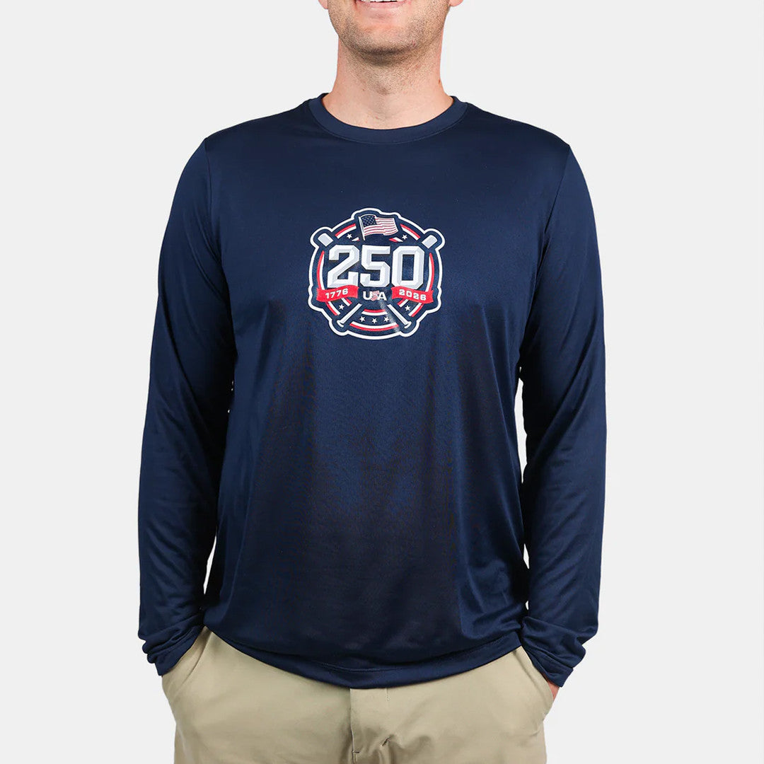 Navy America's 250th Long Sleeve Shirt USA World Baseball Classic Clothing Gift for Him