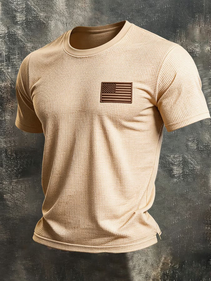 1776 2026 250th Anniversary American Patriotic Waffle T-Shirt Vintage Fan Gear Best Gift For Family