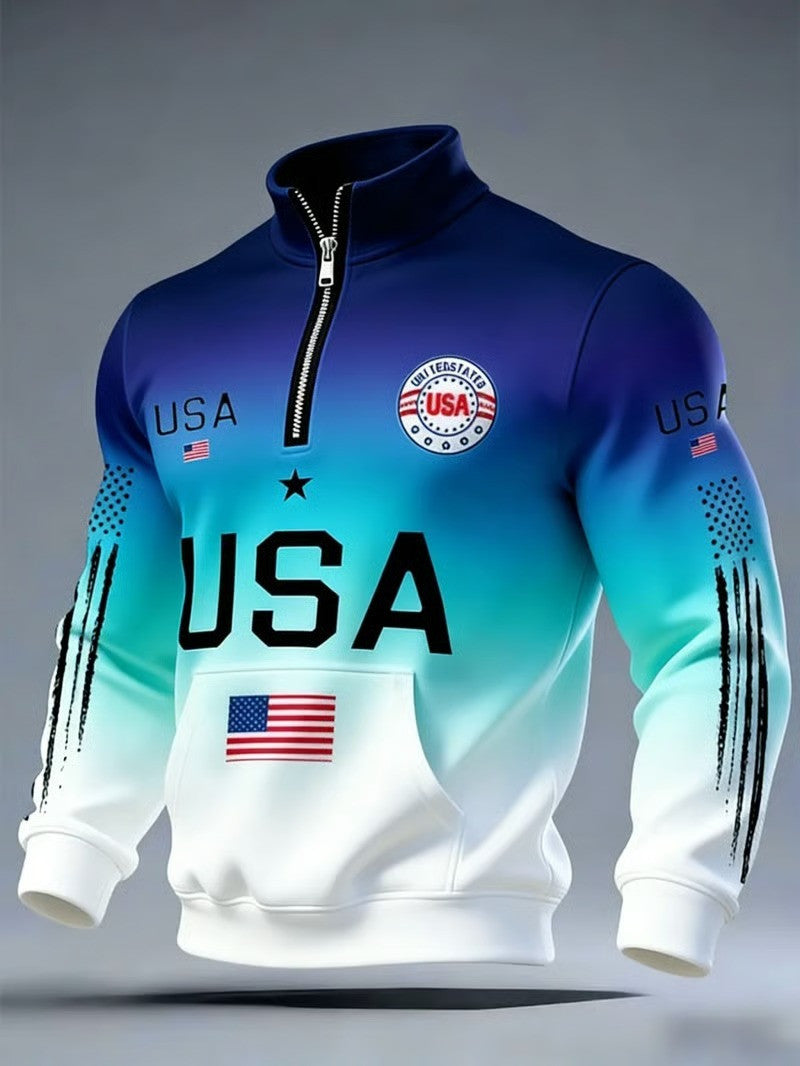 America 250 Years Half Zip Sweatshirt 4Th Of July Apparel Gift For Him