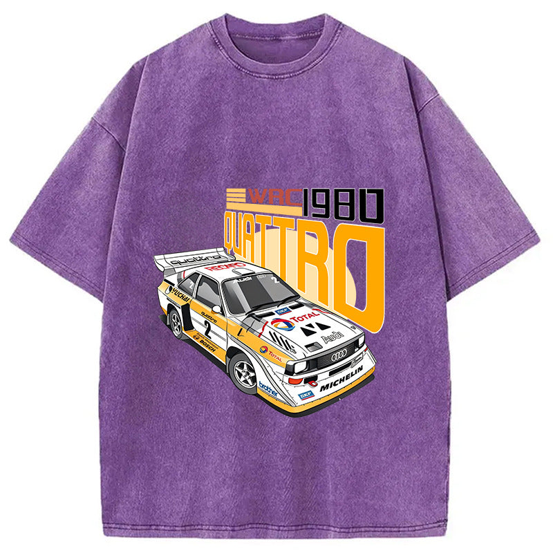 1980 Rally Champion Washed T-Shirt Unique Aesthetic Fashion Tee Gifts For Besties - Gypsysystersgift