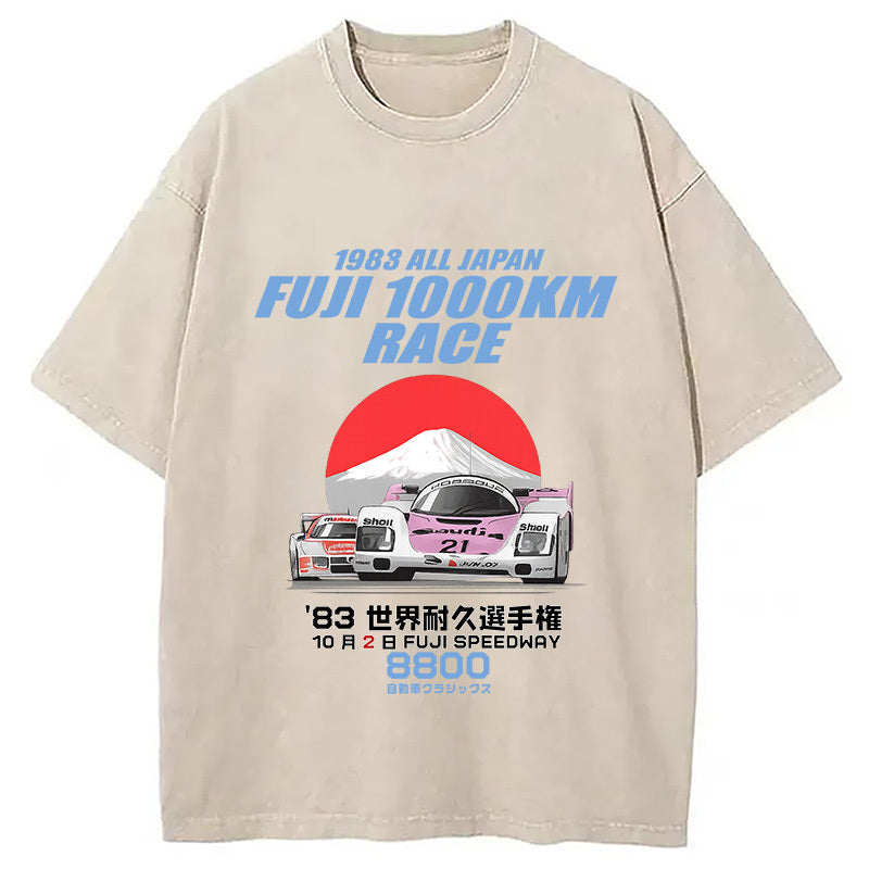 1983 FUJI 1000KM Washed T-Shirt Casual Vintage Everyday Look Gifts For Sister - Gypsysystersgift