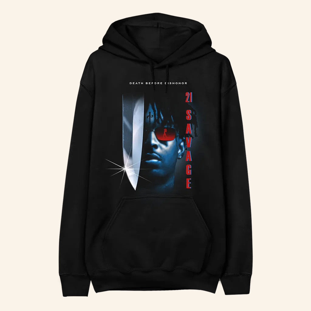 21 Savage Merch Nightmare Hoodie Death Before Dishonor 21 Savage Hoodie Present For Him - Gypsysystersgift
