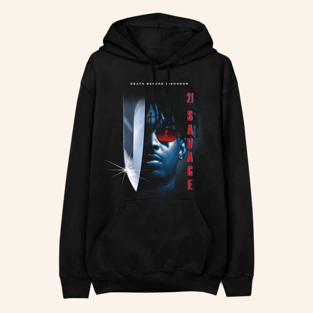 21 Savage Merch Nightmare Hoodie Death Before Dishonor 21 Savage Hoodie Present For Him - Gypsysystersgift