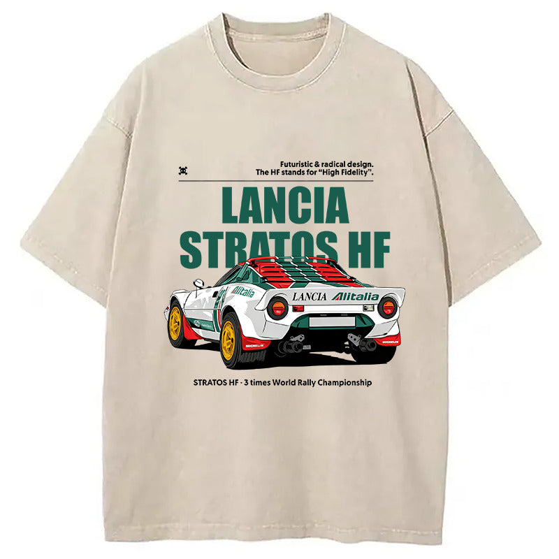 3 Times World Rally Championship Washed T-Shirt Classic Graphic Fashion Tee Gifts For Her - Gypsysystersgift