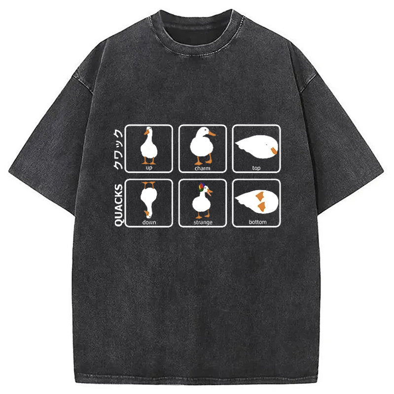 3D Illustration Of A Duck Washed T-Shirt Funny Graphic Gift For Friends Gifts For Her - Gypsysystersgift