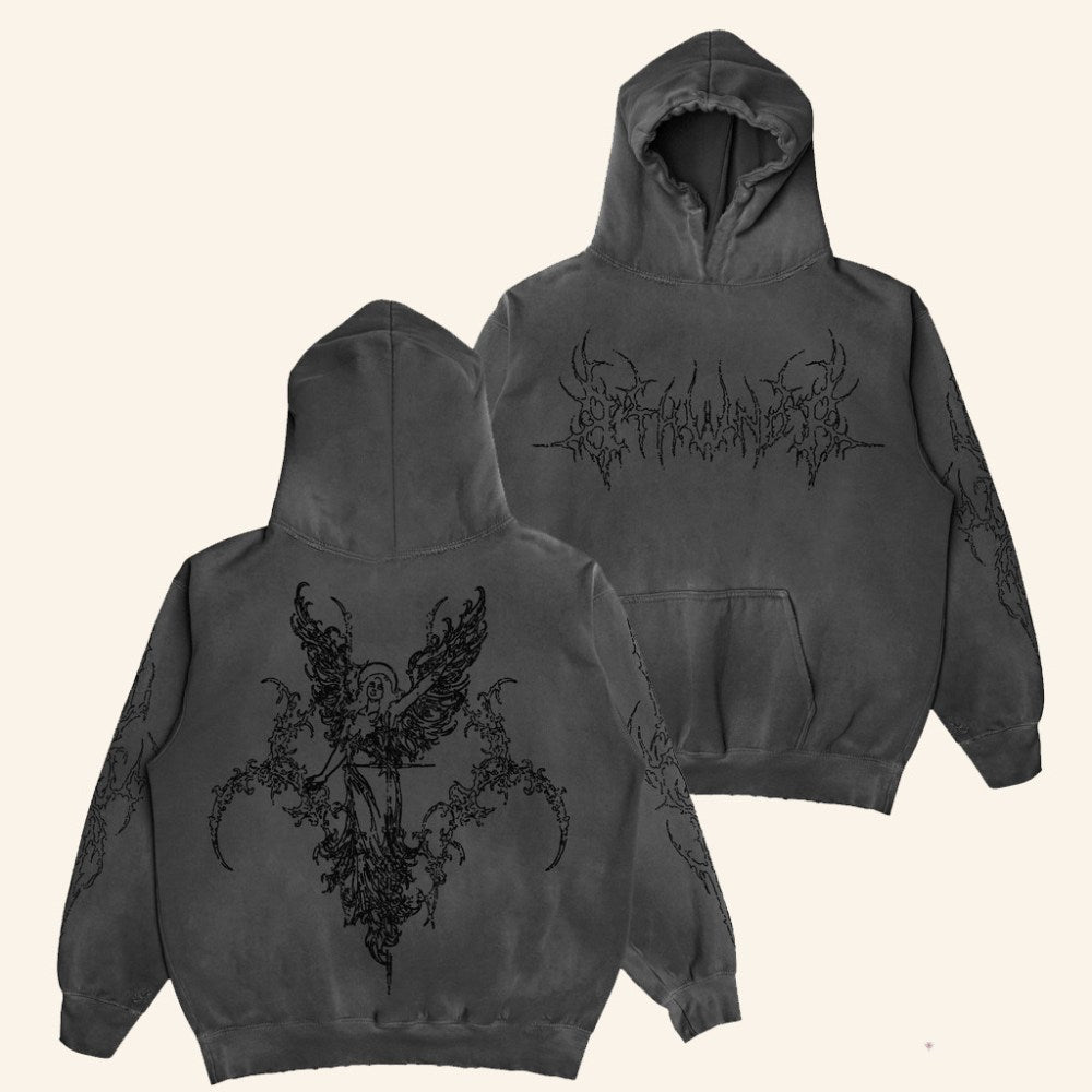8THWNDR Merch Sigil Angel Vintage Hoodie Birthday Gifts Ideas For Him - Gypsysystersgift