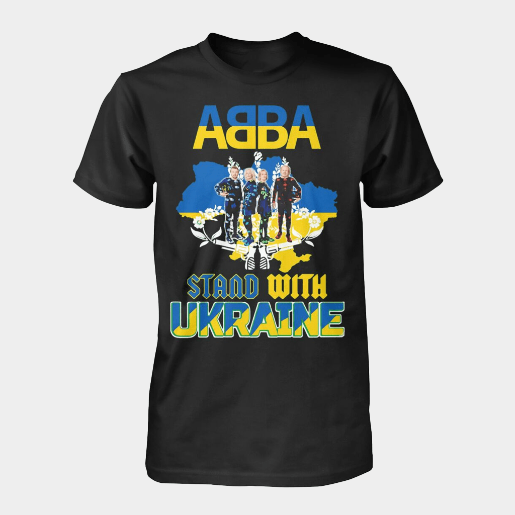 ABBA Stand With Ukraine T-Shirt ABBA Merch Support Ukraine Shirt Gifts For Him - GypsysystersGift