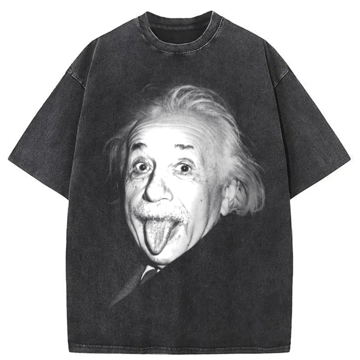 Albert Einstein Genius Tongue Funny Washed T-Shirt Funny Quote Unisex Shirt Gifts For Her - Gypsysystersgift