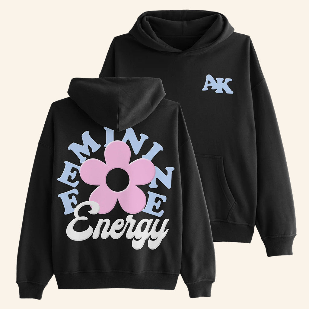Alexandra Kay Merch Feminine Energy Black Hoodie Music Lover Gifts For Her - Gypsysystersgift