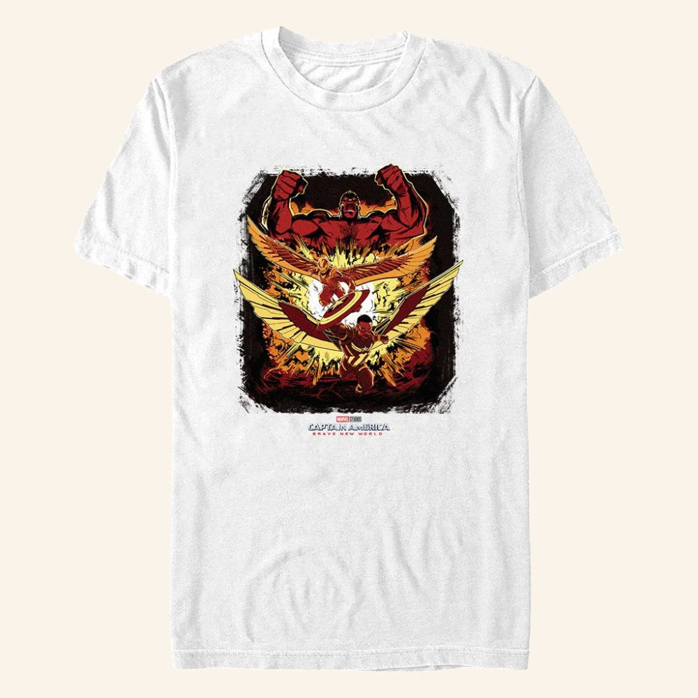 AMC Theatres Merch Captain America Brave New World Red Hulk And Captain America T-Shirt - Gypsysystersgift