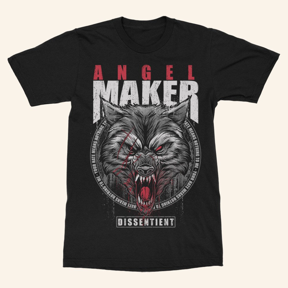 AngelMaker Merch Battle Wolf T-Shirt Christmas Gift Ideas For Him - Gypsysystersgift