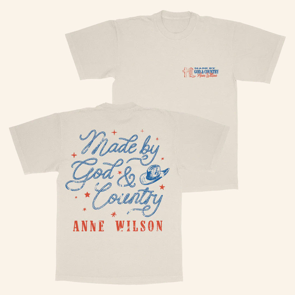 Anne Wilson Merch Made By God And Country T-Shirt Anne Wilson Shirt Presents For Dad - Gypsysystersgift