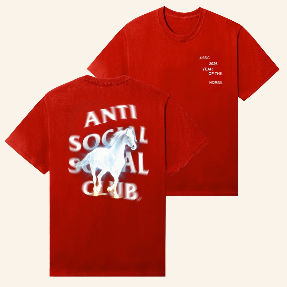 Anti Social Social Club Merch ASSC Glowing Horse T-Shirt Best Birthday Gift For Him - GypsysystersGift