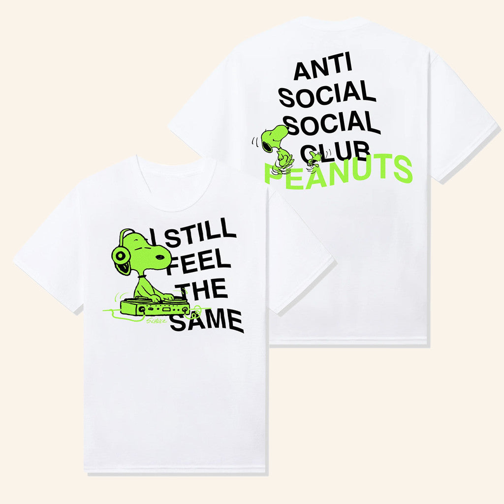 Anti Social Social Club Merch ASSC X Peanuts DJ Snoopy T-Shirt Gifts For Brothers - Gypsysystersgift