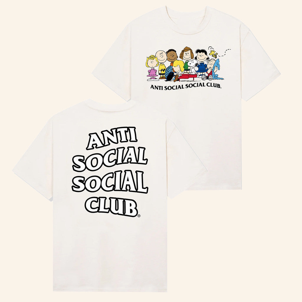 Anti Social Social Club Merch ASSC X Peanuts Peanuts Gang T-Shirt Gifts For Son - Gypsysystersgift