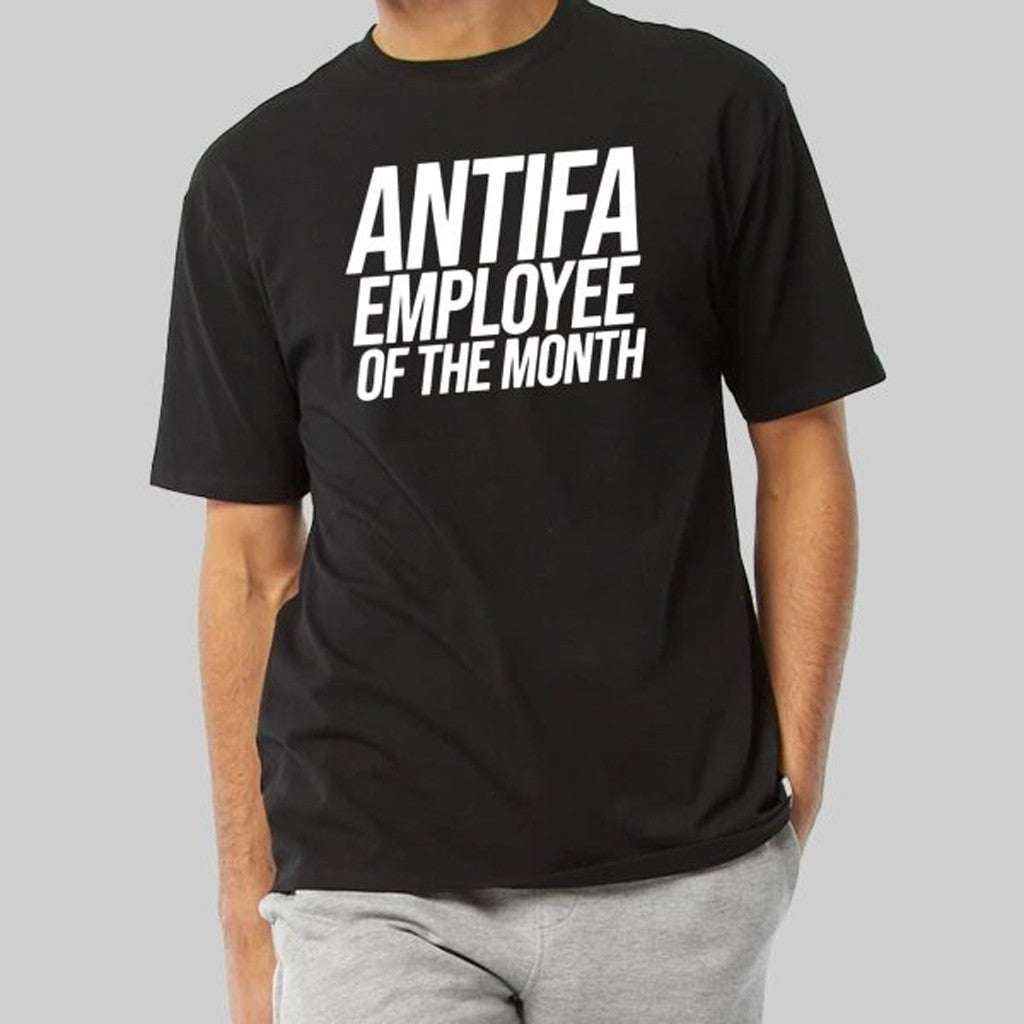 Antifa Employee Of The Month T-Shirt Christmas Gift Ideas For Him - Gypsysystersgift