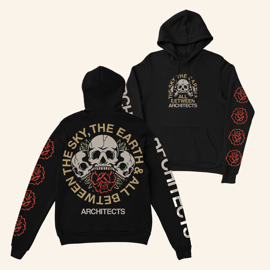 Architect Merch The Sky The Earth And All Between Skull Hoodie Gifts For Him - Gypsysystersgift