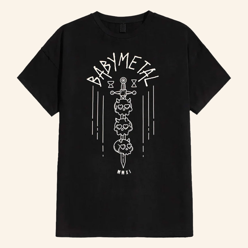Babymetal Merch Skull Sword T-Shirt Music Lover Gifts For Him - GypsysystersGift