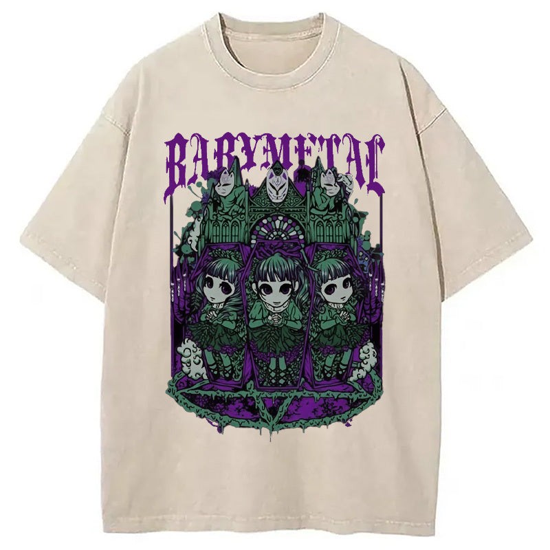 Babymetals Casual Japanese Washed T-Shirt Trendy Everyday Casual Outfit Gifts For Her - Gypsysystersgift