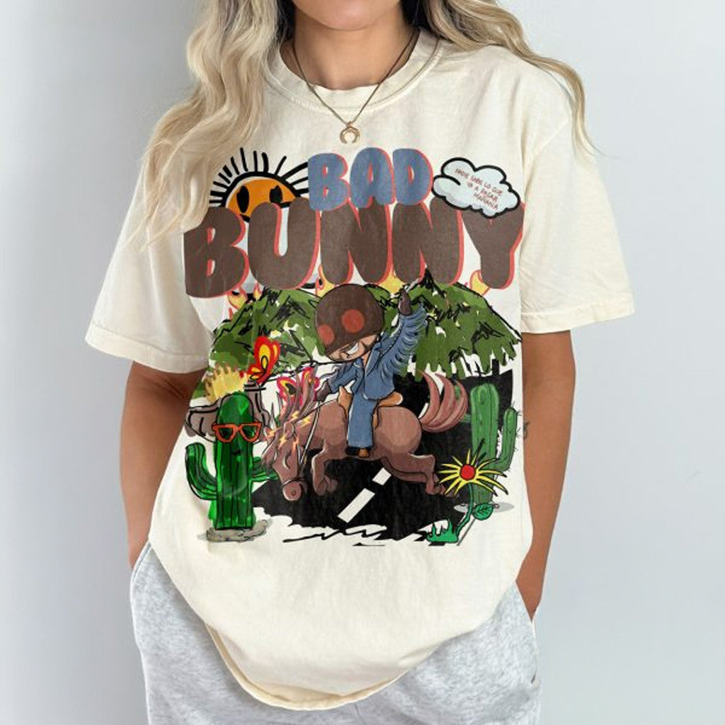 Bad Bunny Nadie Sabe Graphic T-Shirt Bad Bunny Merch Christmas Gifts For Her - Gypsysystersgift