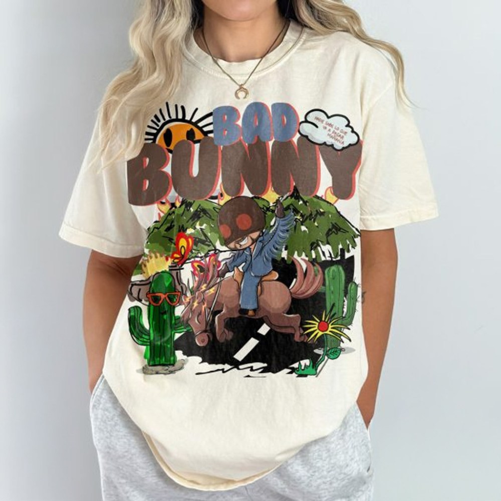 Bad Bunny Nadie Sabe Graphic T-Shirt Bad Bunny Merch Christmas Gifts For Her - Gypsysystersgift