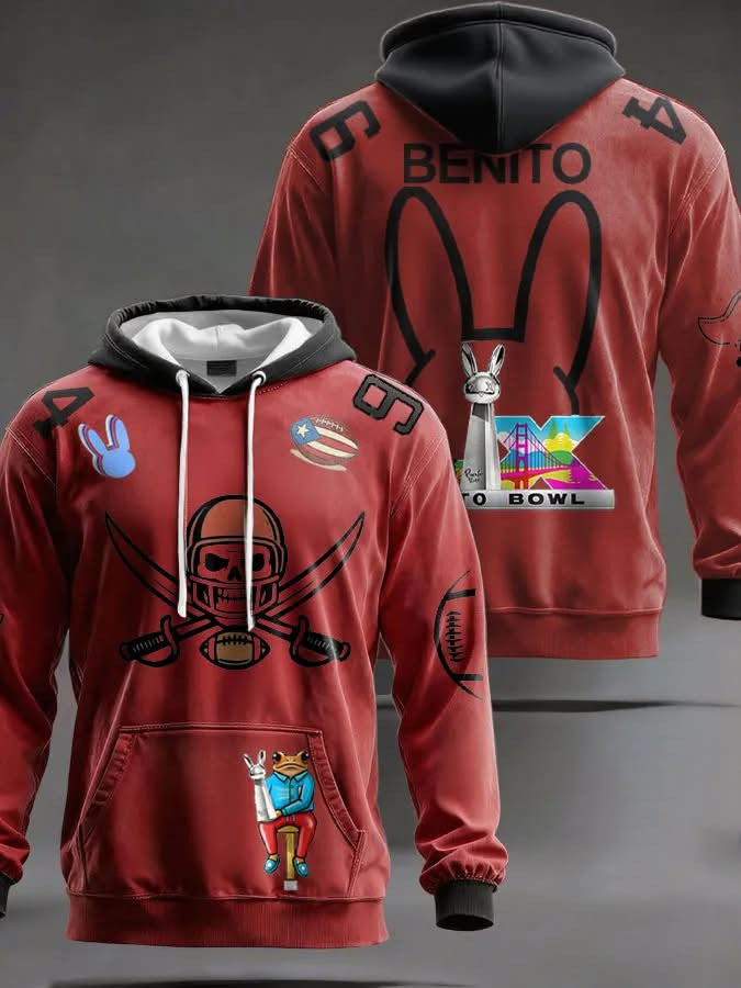 Bad Bunny Super Bowl Merch 2026 Benito Bowl Hoodie Bad Bunny Apparel Gifts For Him - Gypsysystersgift