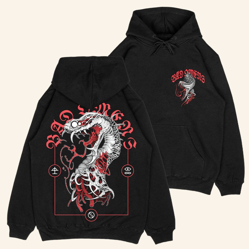 Bad Omens Official Merch Serpent Tongue Hoodie Music Lover Gift Ideas For Him - Gypsysystersgift