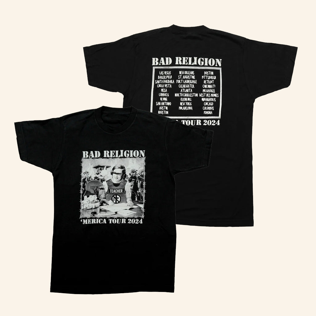 Bad Religion Merch Bad Religion Teaching in USA Tour T-Shirt Gifts For Rock Lovers - Gypsysystersgift