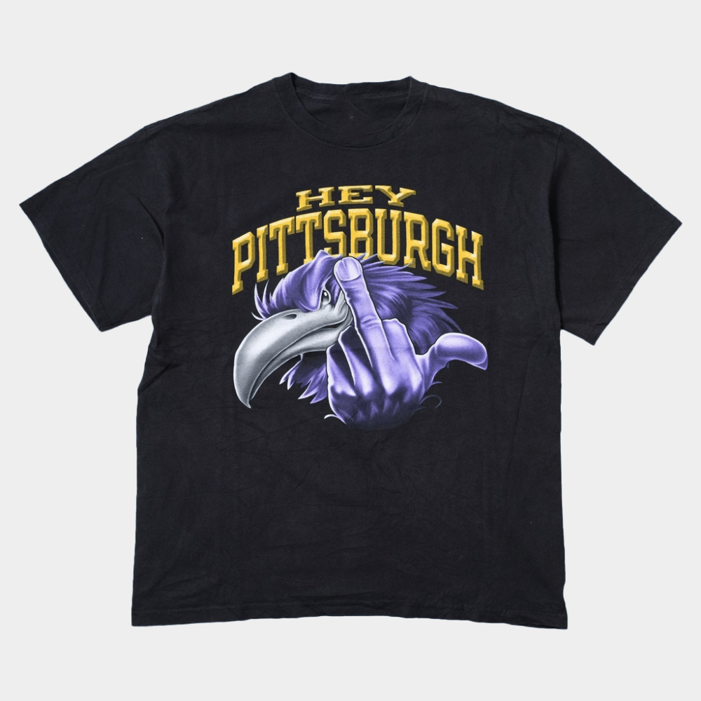 Baltimore Football Hey Pittsburgh Middle Finger Mascot T-Shirt Gifts For Football Fan - GypsysystersGift