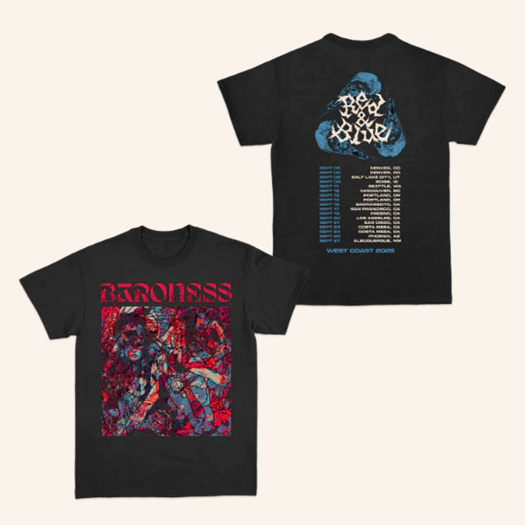 Baroness Merch Red And Blue West Coast T-Shirt Birthday Ideas For Him - Gypsysystersgift