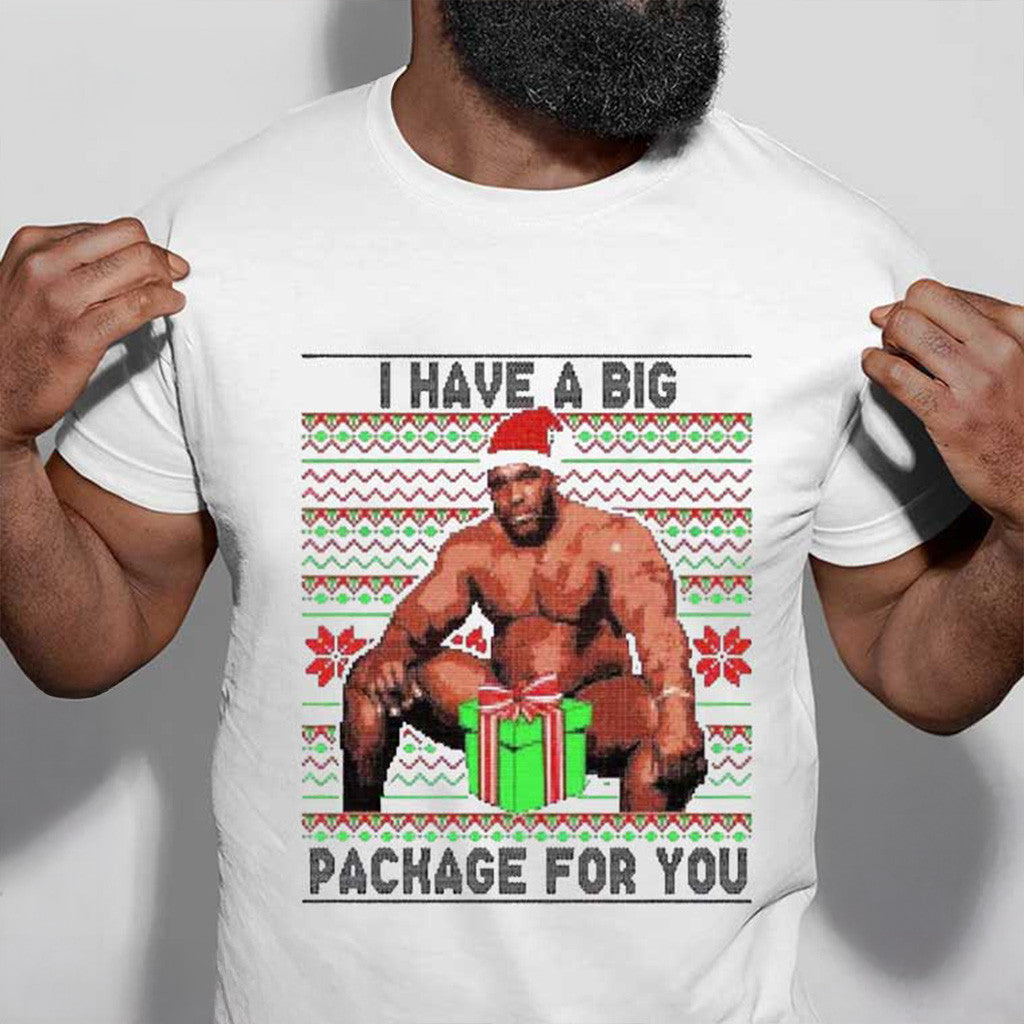 Barry Sitting On A Bed I Have A Big Package For You Meme T-Shirt Christmas Gifts For Him - Gypsysystersgift