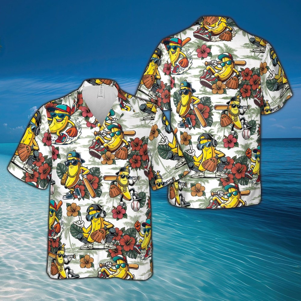 Baseball Banana Hawaiian Shirt Funny Banana Summer Beach Aloha Shirt Fan Merch - Gypsy Systers