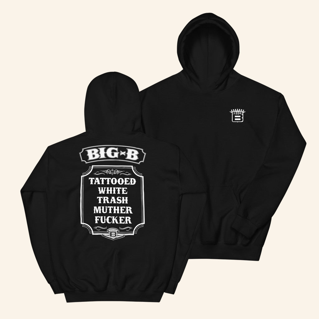 Big B Merch Tattooed White Trash Muther Fcker Hoodie Gifts For Hip Hop Lovers - Gypsysystersgift