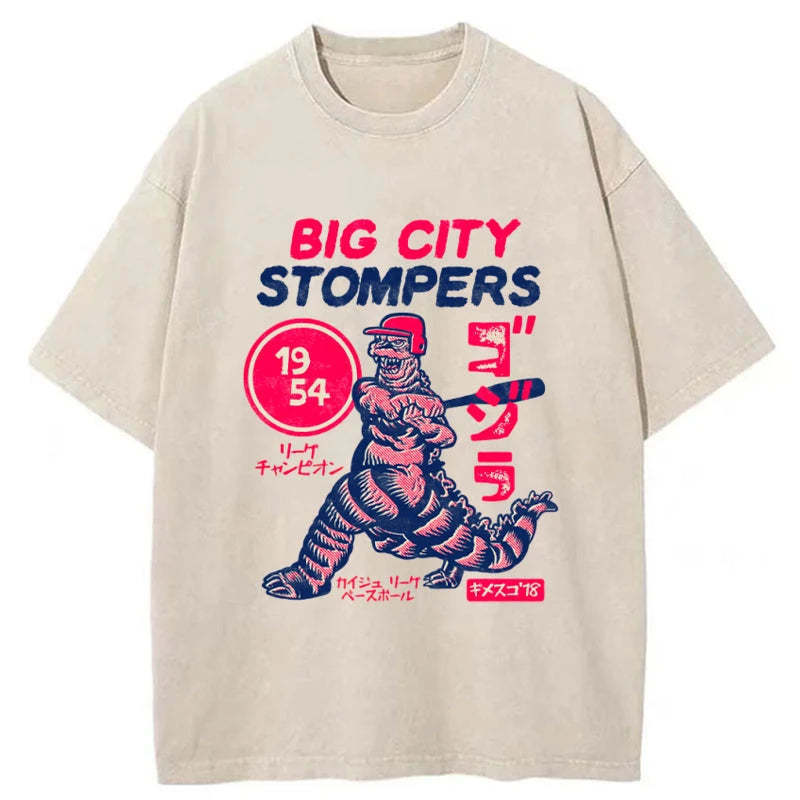Big City Stompers Washed T-Shirt Unique Aesthetic Fashion Tee Gifts For Her - Gypsysystersgift