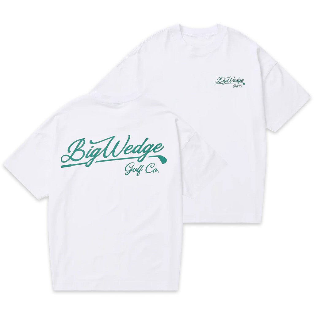 Big Wedge Golf Merch BW Script T-Shirt White Fathers Day Gifts For Golfers - GypsysystersGift