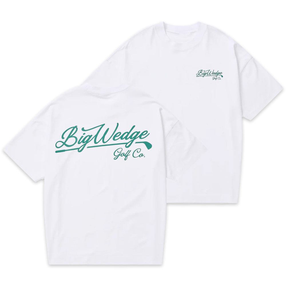 Big Wedge Golf Merch BW Script T-Shirt White Fathers Day Gifts For Golfers - GypsysystersGift